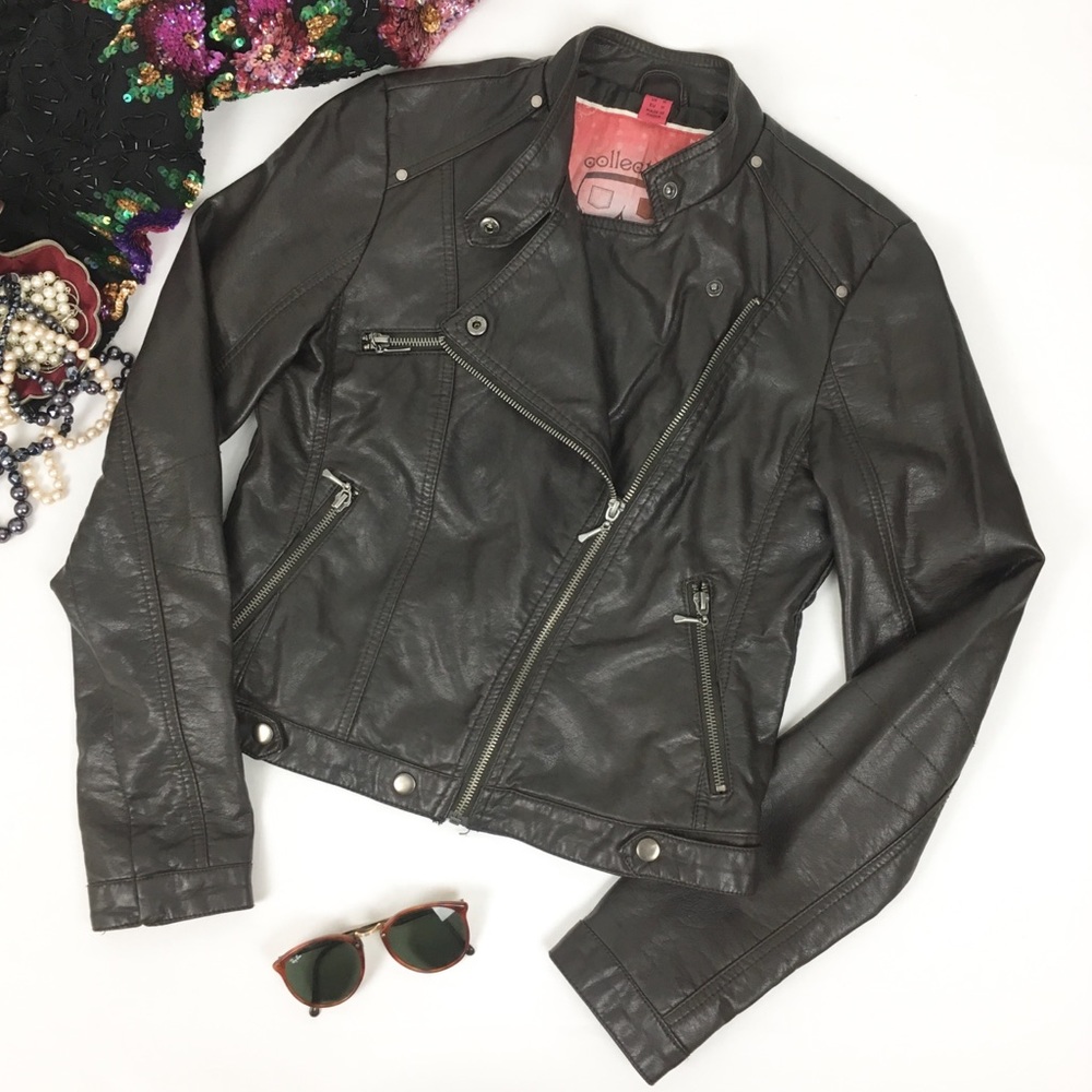 BERNARDO Brown Moto Jacket - Picture 1 of 8